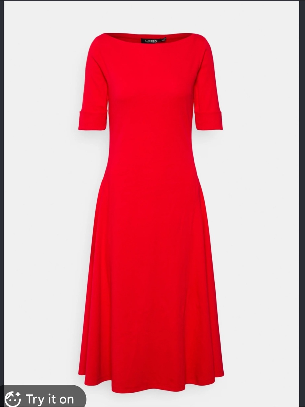 NWT Lauren Ralph Lauren Thermal Henley Midi Dress Size S